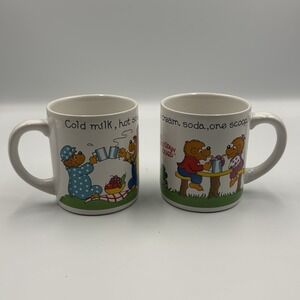 1987 Berenstain Bears Princess House Mug Set Korea New In Box Pair